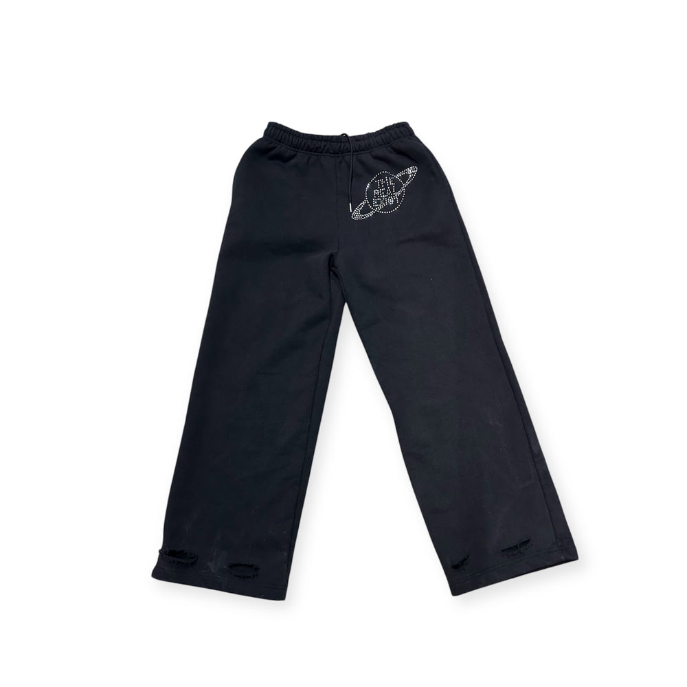 "Rhinestone" Logo Pants