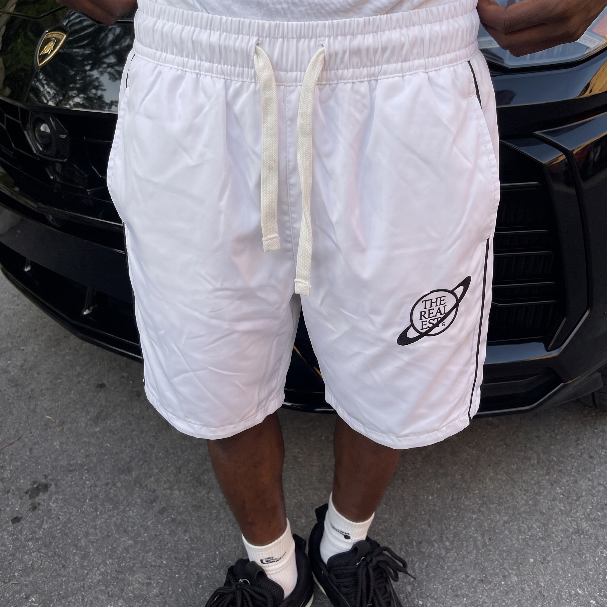 'STAMP' SHORTS (WHITE)