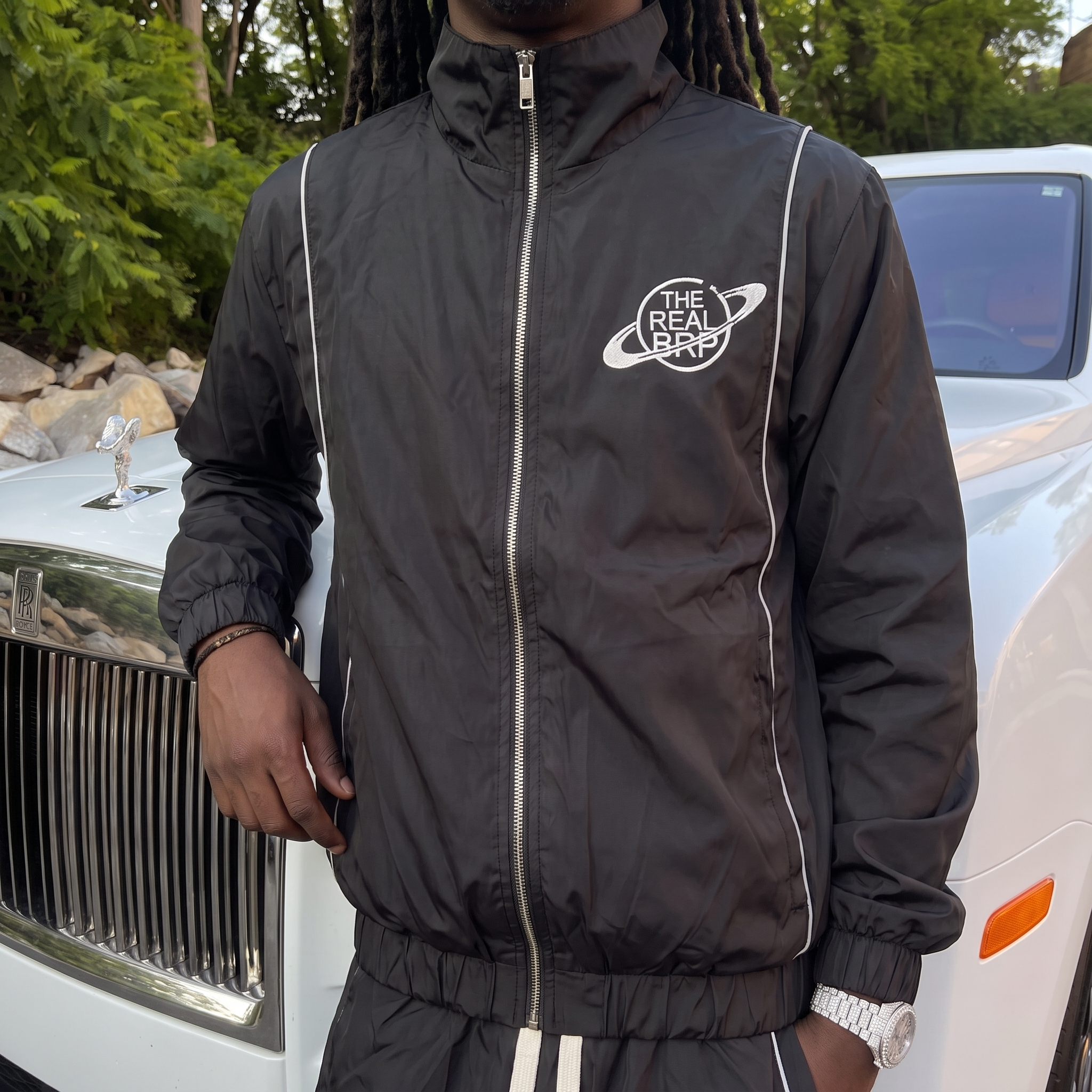 'STAMP' JACKET (BLACK)