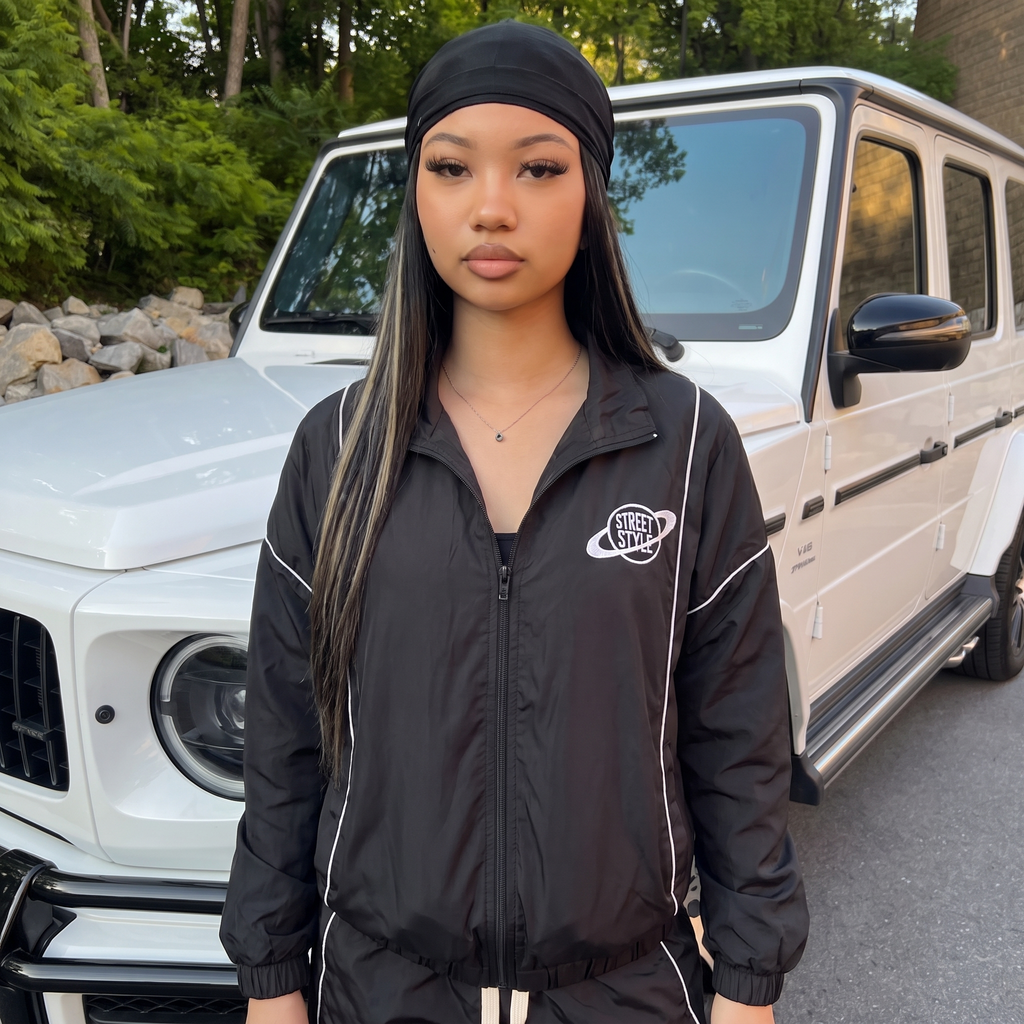 'STAMP' JACKET (BLACK)