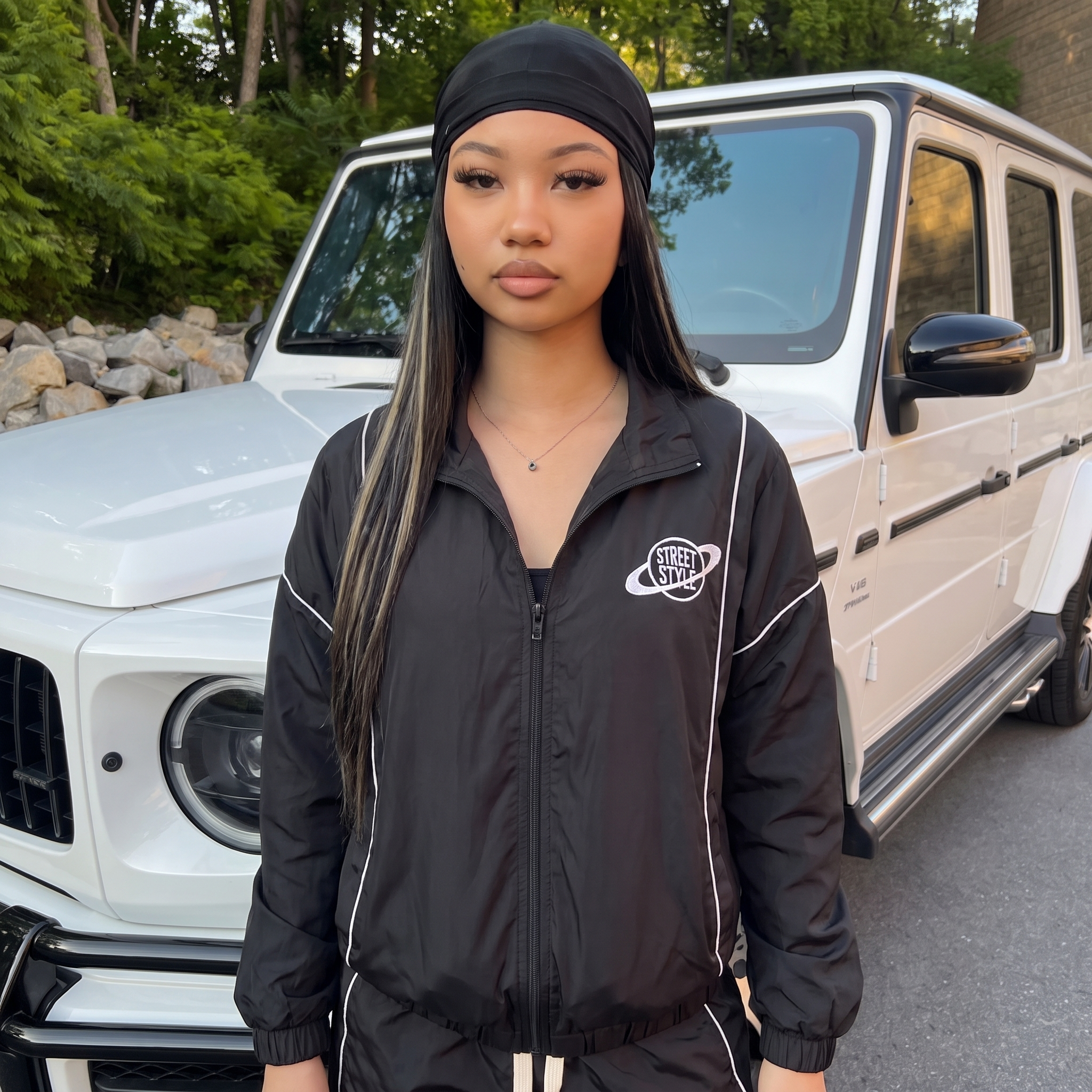 'STAMP' JACKET (BLACK)